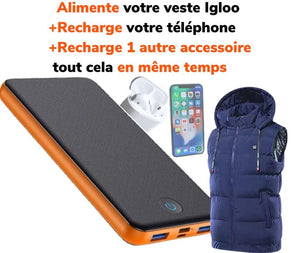 LA BATTERIE QUI ALIMENTE VOTRE VESTE IGLOO ET RECHARGE VOTRE PORTABLE - Motobelcup